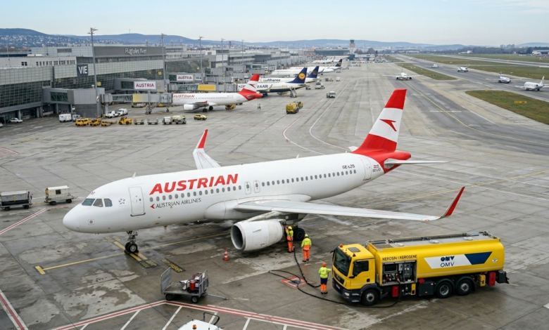 Viyana Havalimanı (VIE) Austrian Airlines (AUA) uçak yakıtı kerosin krizi yakıt ikmali uyarısı