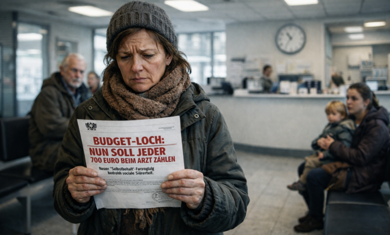 Avusturya sağlık sistemi doktor ziyareti 700 Euro ödeme önerisi ve endişeli hasta görseli