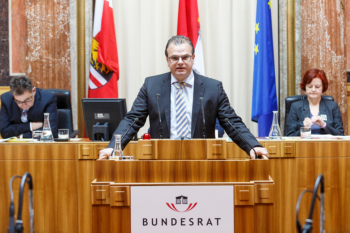 Hans-Jörg Jenewein Avusturya Parlamentosu 2015 Arşiv Fotoğrafı - FPÖ Rusya Casusluk Skandalı Davası
