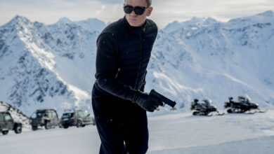 James Bond Spectre filminin Avusturya Sölden'deki ikonik karlı dağ çekimleri.