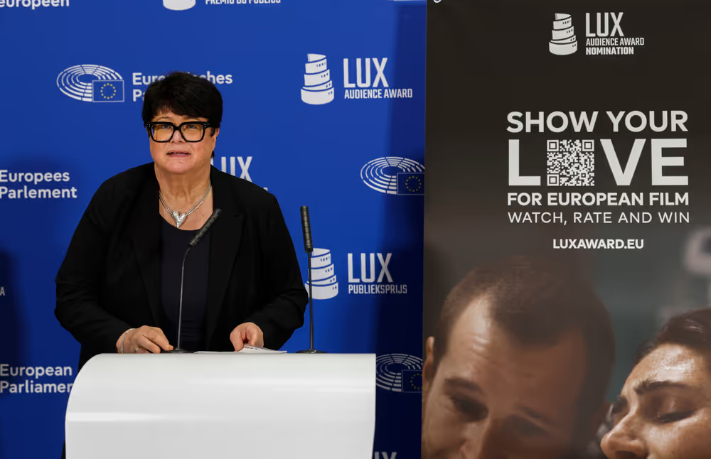 Avrupa Parlamentosu Başkan Yardımcısı Sabine Verheyen LUX İzleyici Ödülü töreninde konuşuyor.