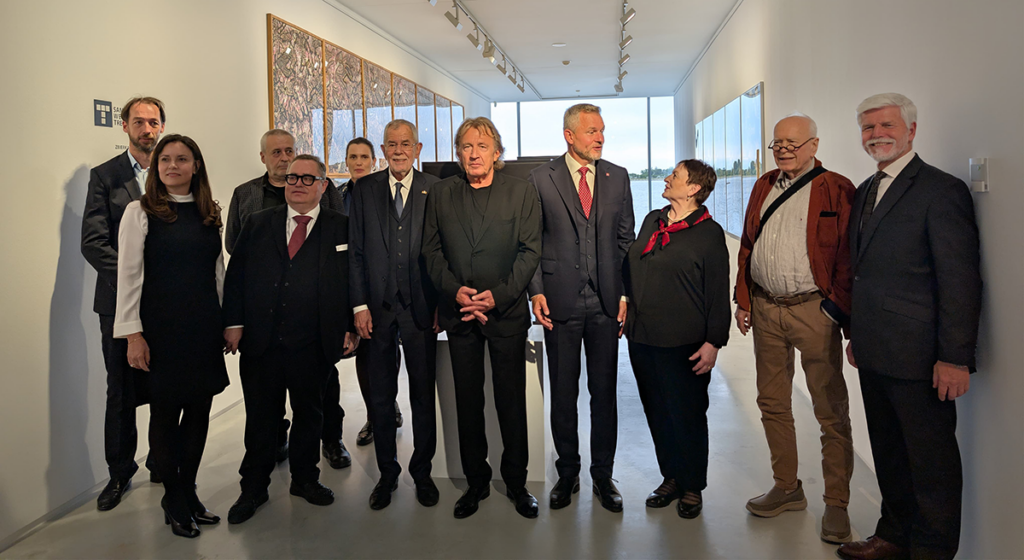 Avusturya, Çekya ve Slovakya Cumhurbaşkanları Danubiana Sanat Müzesi'ndeki Werner Trenker Koleksiyonu sergisinde bir arada.